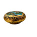 Vintage Cloisonné Gold Bird Floral Flowers Lidded Trinket