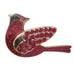Holiday Time Red Cardinal Rhinestone Christmas Pin Brooch