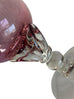 George BORGFELDT Liza Cranberry Optic Clear Twisted Stem Flared Bowl