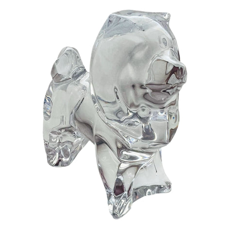 Vintage Baccarat Crystal Chow Chow Dog Figurine