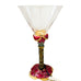 2 Saints Swarovski Crystal Enamel Jewel Flower Martini Glass