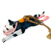 Vintage Carved Wood Scuba Diving Black White Cat Christmas Holiday Ornament