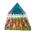 Vintage Pyramid Prism Crystal Mirrored Paperweight
