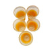 Vintage MCM Blendo Frosted Orange Glass Pitcher & 5 Juice Glasses Gold Trim Set