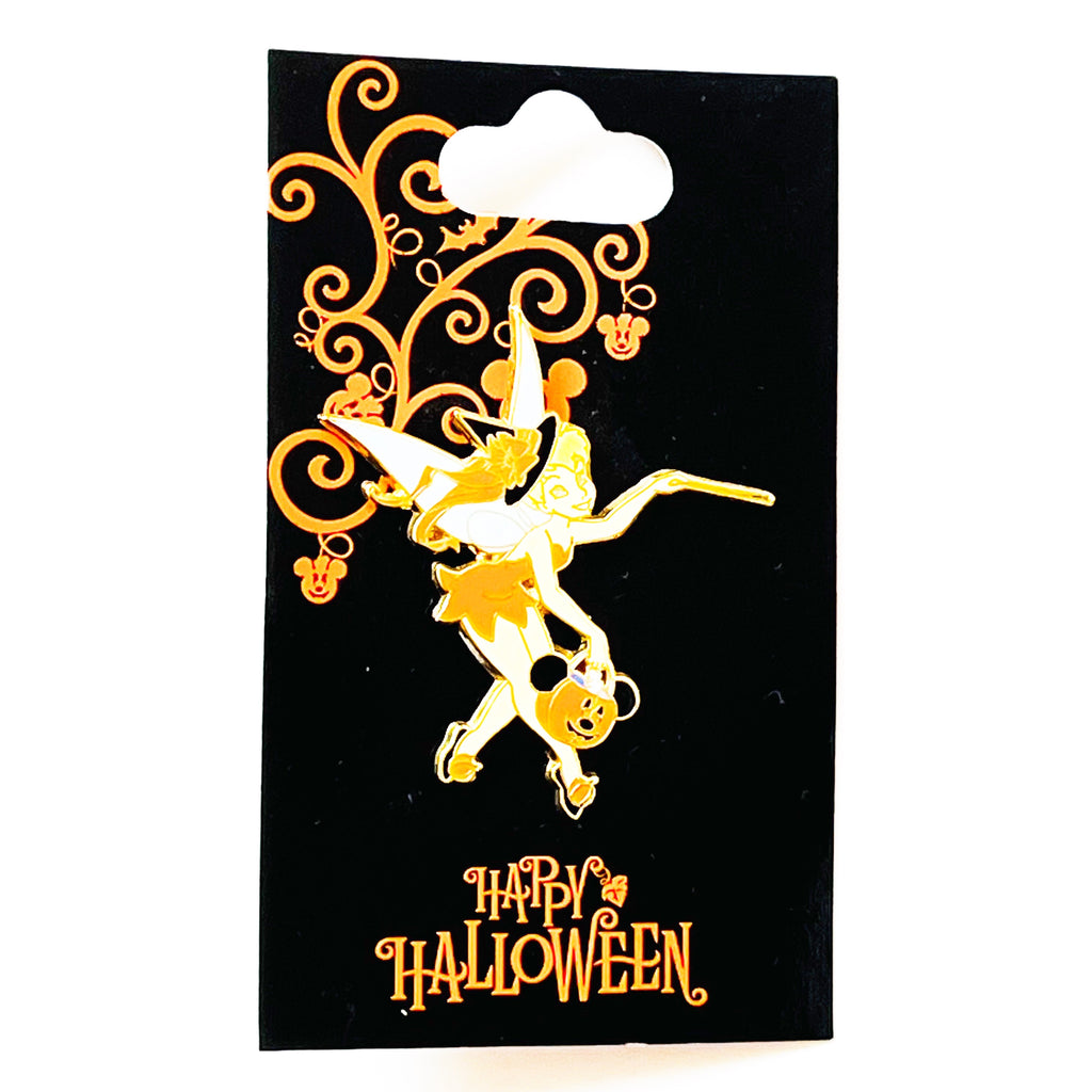 Disney Halloween Tinker Bell Wearing an Orange Witch Costume Pin