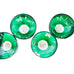 Vintage Emerald Vintage Green Cut Crystal Champagne Glasses Set of 4