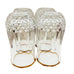 Vintage Diamond Cut Lead Crystal Tumbler Glasses with Gold Rims Set of 4