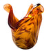 Vintage Murano Italy Art Glass Amber Tiger Lily Bowl Vase