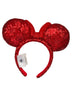 Disney Parks Red Sequin Minnie Mouse Headband Ears