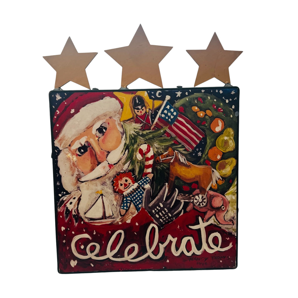 Nancy Thomas CELEBRATE Christmas Wall  Plaque