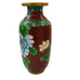 Vintage Cloisonne Floral Pattern Metal Vase