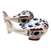 Vintage Blue White Ceramic Mexico Whale Salt and Pepper Shakers Set