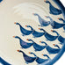 Vintage Michael Redwine Studio Pottery Blue Goose Clay Artist Signed Plate