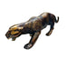 Vintage Bronzed Rustic Red Jeweled Eye Panther Signed Will P. Sculpture Figure