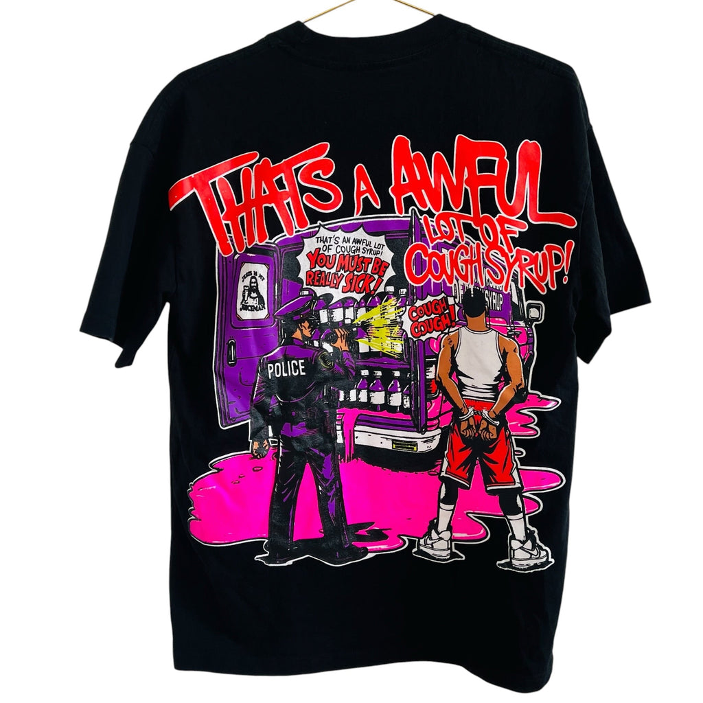 Desto Dubb That's A Awful Lot Of Cough Syrup Men's Black Graphic Print T-Shirt