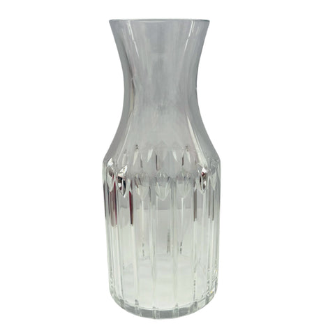 Vintage Ribbed Design Heavy Glass Carafe
