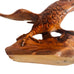 Vintage Hand-Carved Wooden Eagle Sculpture