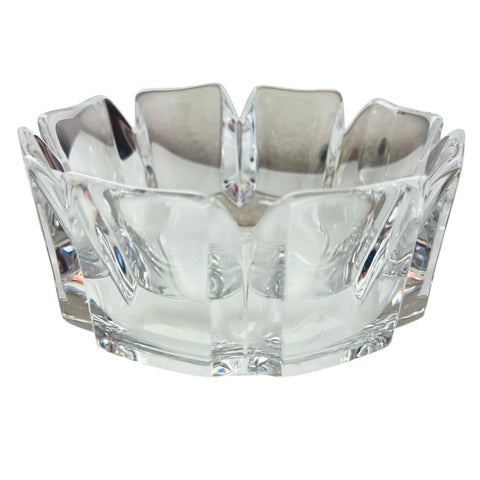 Vintage Orrefors Crystal Corona Lars Hellsten Signed Bowl