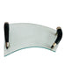 Vintage Mid Century MCM  Faux Black Bone Horn Handles Glass Vanity Tray