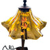 Vintage Fenton Amber Glass Hand Painted Ruffle Floral Lamp