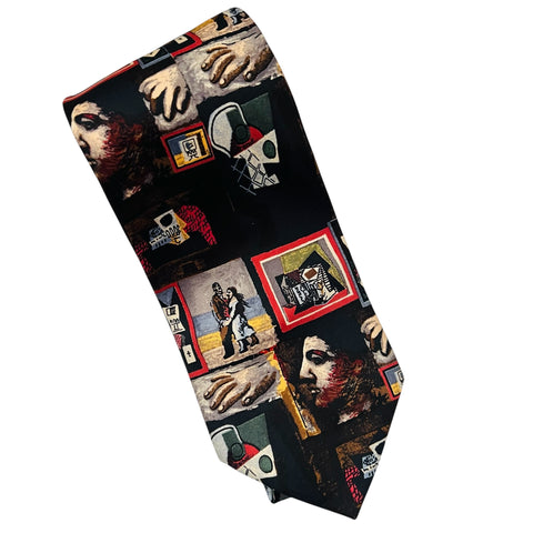 VIintage 95 Pablo Picasso "Studies" 1920 Spadem Silk Hand Made in Italy Neck Tie