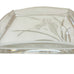 Vintage Frosted Iris Floral Design Glass Square Trinket Dish