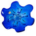 Vintage Czech Bohemian Blue Clear Base Glass Bowl