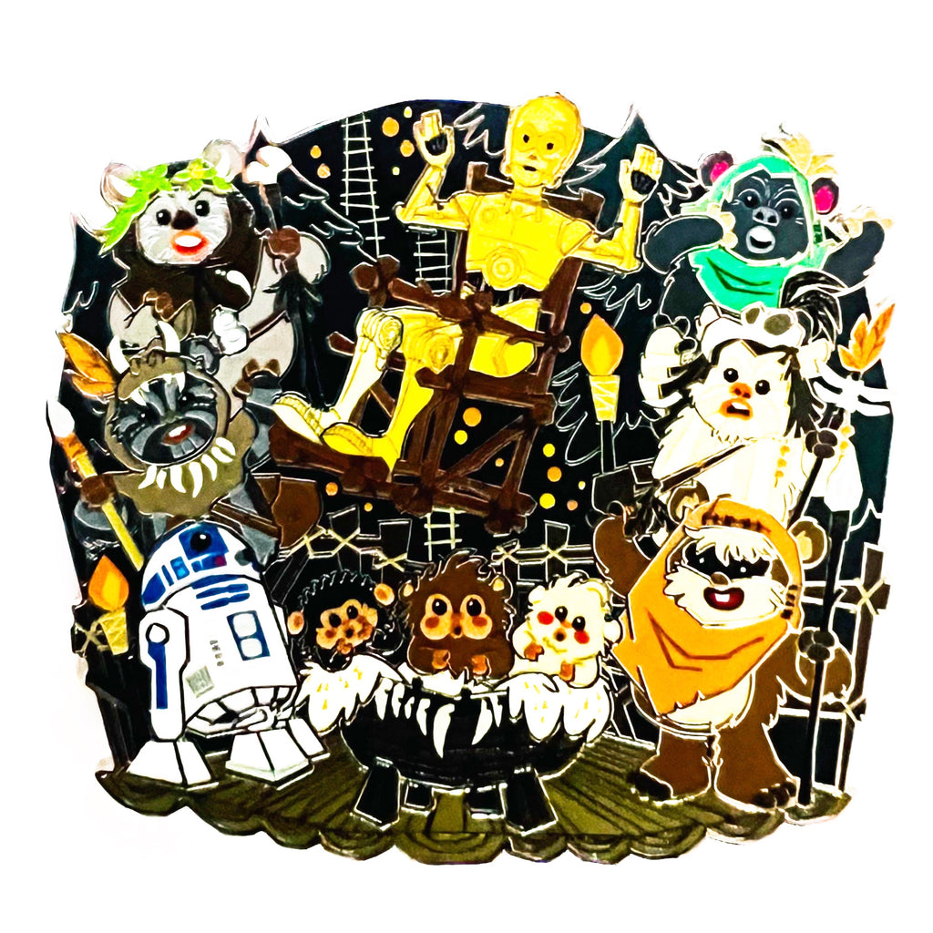 Disney Parks Star Wars Return of the Jedi C3PO R2D2 Ewoks Supporting Cast Series Pin