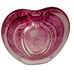 Vintage Heart Shaped Paperweight Art Glass Bud Vase