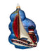Vintage North Pole Star Blue and Red Holiday Ornament