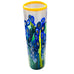 Mad Art Clear Blue Flower Cylinder Signed Vase