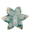 Vintage Art Glass Powder Blue Short Stem Stand Swirl Flower