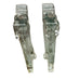 Twos Company Blown Glass Block Ribbon Bow Bud Vase-Pair