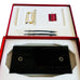 Sheaffer J15 Fountain Pen and Ballpoint Desk Set - Black Jet Crystal Base