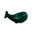 Carved Malachite Whale Figurine Made in Zaire