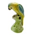 Vintage Czechoslovakia Parrot Perched on a (3) Hole Tree Trunk Vase