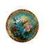 Vintage Cloisonné Gold Bird Floral Flowers Lidded Trinket