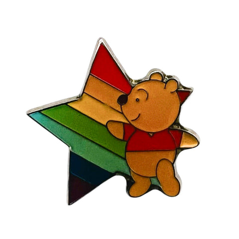 Disney Store Rainbow Winnie The Pooh Mini Pin