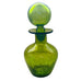Vintage Blenko Green Crackle Glass Round Ball Stopper Decanter