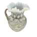 Vintage Fenton French Opalescent Glass Coin Dot Ruffled Pitcher