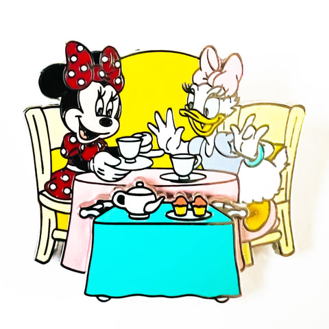 Disney Minnie Mouse and Daisy Having Tea Pin
