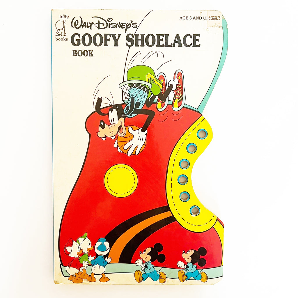 Vintage 1988 Disney Goofy Shoelace Book