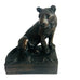 Marion Bronze Lion Lioness Statue Sculpture Book End