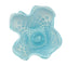 Vintage Fenton Opalescent Aqua Hobnail Ruffled Glass Vase