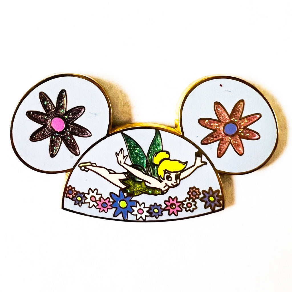 Disney Mickey Ears Hat Purple Tinker Bell Pin