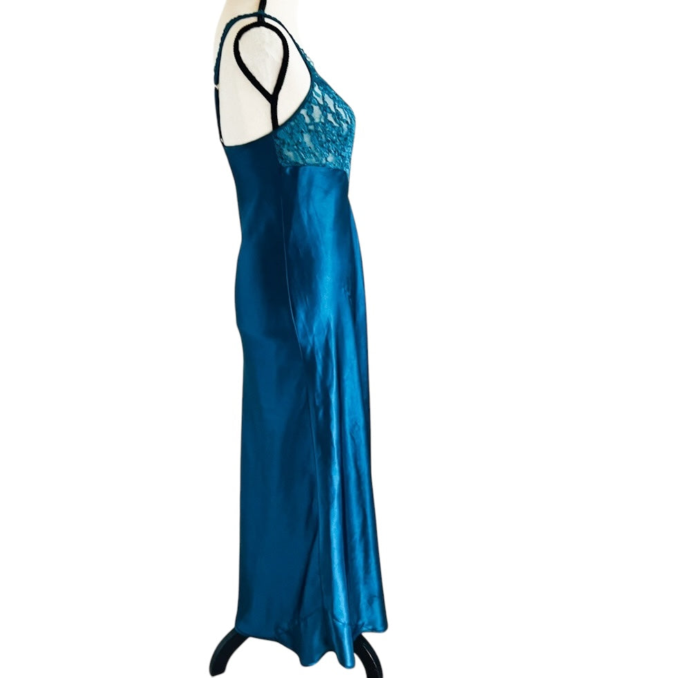 Victorias Secret Gold Label Emerald Green Long Nightgown - Victorias Secret Gold Label Emerald Green Long Nightgown -