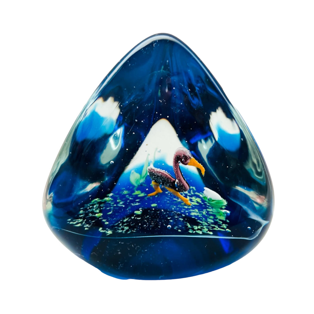 Triangle Paperweight Vintage Cobalt Blue Water Scene Design Triangle Paperweight – The Stand ...