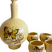 Vintage Treasure Craft Butterfly Decanter Cup Set