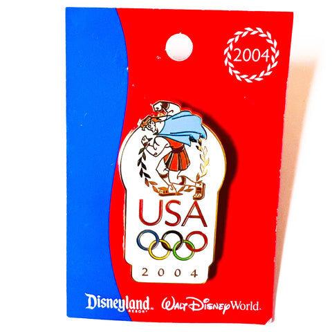 Disneyland Resort 2004 USA Olympics Hercules Olympic Rings Logo Pin