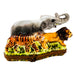 Vintage Elephant Lion Tiger Limoges France Hand Painted Trinket Box